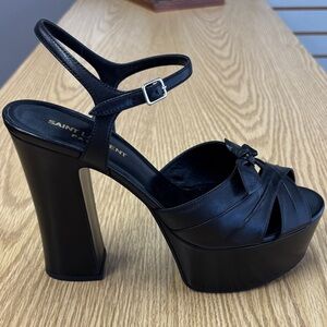 Saint Laurent Elegant Black Platform Heels